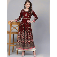 High Quality Printed Kurti Dress for Woman Black